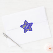 Stervormige Gelukkige verjaardag Ster Sticker (Envelop)