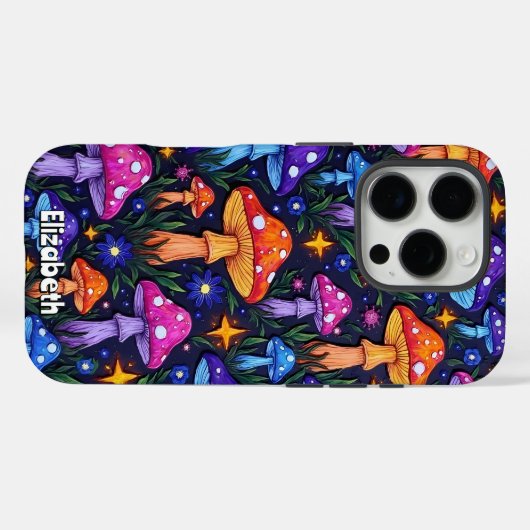 stervormige paddenstoelenveld Case-Mate iPhone case (Achterkant (horizontaal))