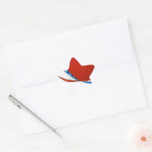 Stervormige Patriottische Rood Wit en Blauw Ster Sticker (Envelop)
