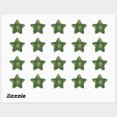 Stervormige sticker met groene (Vel)