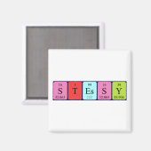 Stessy Periodieke Naam Magnet van de Naam (Voorkant / Achterkant)