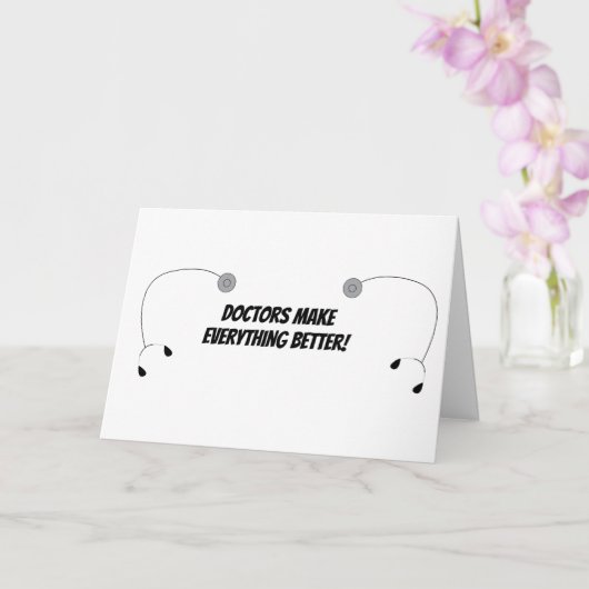 Stethescope Better Doctor Day Personaliseren Kaart (Orchidee)