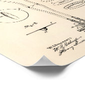 Stethoscoop 1897 Patent Art Old Peper Poster (Hoek)