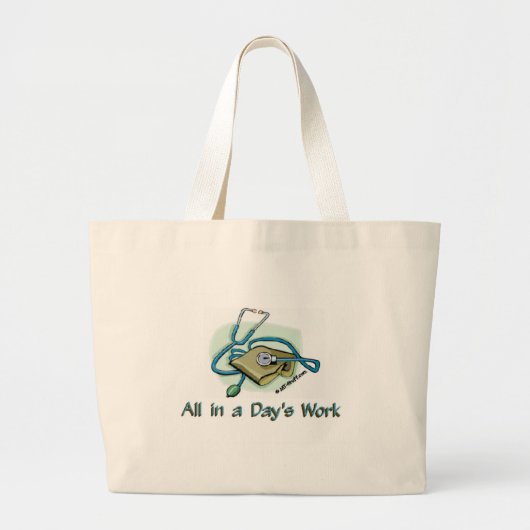 Stethoscoop 2 grote tote bag (Voorkant)