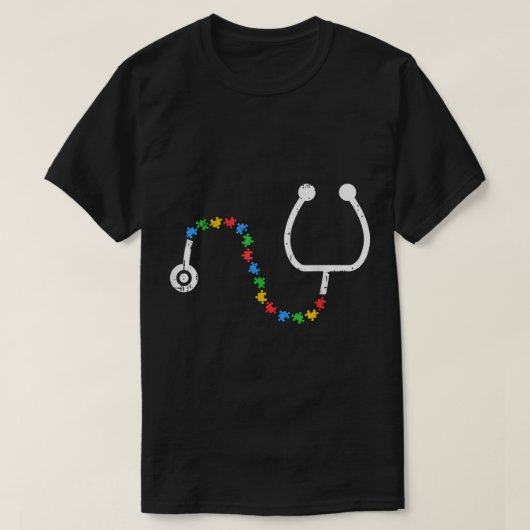 Stethoscoop Autism Awareness Medical RN Nurse Doct T-shirt (Design voorkant)