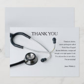 Stethoscoop bedankt kaart (Voorkant / Achterkant)