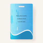 Stethoscoop Blauw Medische Hartslag Verticale Foto Badge (Achterkant)