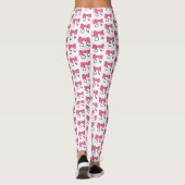 Stethoscoop Boog Roze & Witte Medische Leggings (Achterkant)