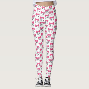 Stethoscoop Boog Roze & Witte Medische Leggings