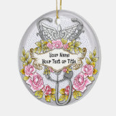 Stethoscoop caduceus verpleegkundige keramisch ornament (Links)