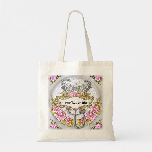 Stethoscoop caduceus verpleegkundige tote bag (Achterkant)