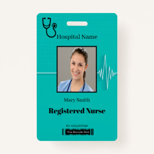 Stethoscoop Cardio Heartbeat Medical Foto ID Badge