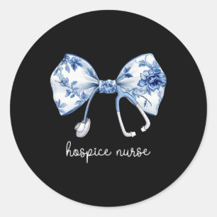 Stethoscoop Coquette Bow Hospice Nurse Aide Pallia Ronde Sticker