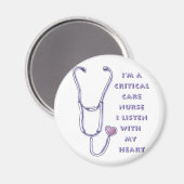 Stethoscoop Critical Care Nurse Magneet (Voorkant / Achterkant)
