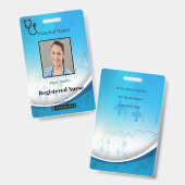 Stethoscoop Cross Medical Verticale Foto ID Badge (Voor- en achterkant)
