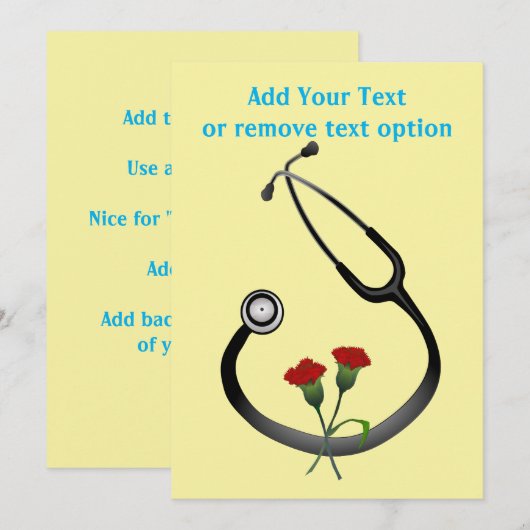 Stethoscoop dag van de arts feestdagenkaart (Voorkant / Achterkant)
