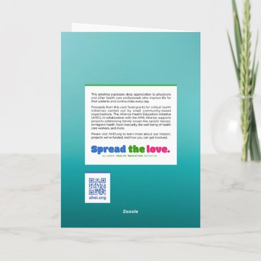 Stethoscoop Dank u Bedankkaart (Achterkant)