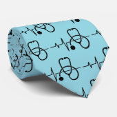 Stethoscoop Doctor Nurse Healthcare Design Stropdas (Opgerold)