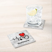 Stethoscoop Doctor Nurse Healthcare Kartonnen Onderzetters (Insitu)