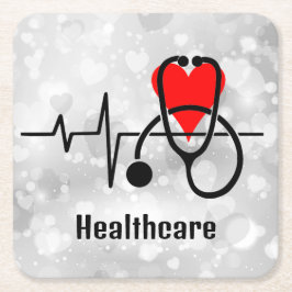 Stethoscoop Doctor Nurse Healthcare Kartonnen Onderzetters