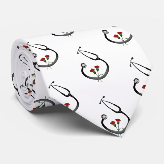 Stethoscoop Doktersdag Stropdas (Opgerold)