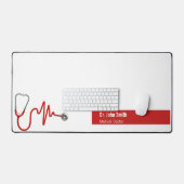 Stethoscoop ECG Wave EKG Hartslag Line Medisch Bureaumat (Keyboard & Muis)