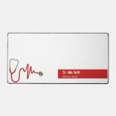 Stethoscoop ECG Wave EKG Hartslag Line Medisch Bureaumat (Voorkant)