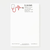 Stethoscoop ECG Wave EKG Medische Hartslaglijn Post-it® Notes (Voorkant)