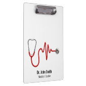 Stethoscoop ECG Wave Medical EKG Hartslaglijn Klembord (Rechts)