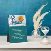 Stethoscoop en Daisy Nurse Appreciation Gift Fotoplaat (Zijkant)