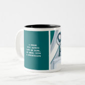 Stethoscoop en Daisy Nurse Appreciation Gift Tweekleurige Koffiemok (Voorkant links)