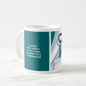 Stethoscoop en Daisy Nurse Appreciation Gift Tweekleurige Koffiemok (Voorkant links)