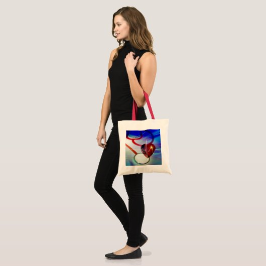 Stethoscoop en Hart Boodschappentas Tote Bag (Voorkant (model))