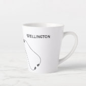 Stethoscoop en hart op maat latte mok (Rechts)