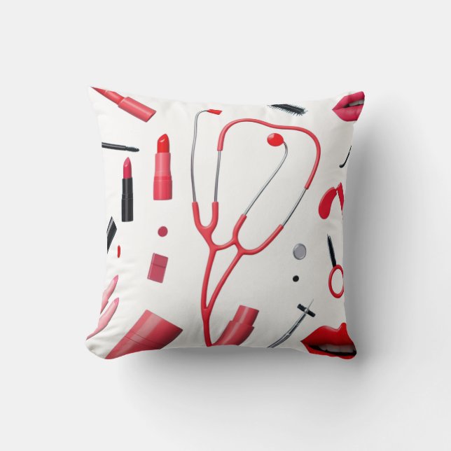 Stethoscoop en make-up kussen (Voorkant)