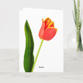 Stethoscoop en Oranje Tulpenzuren Bedankkaart (Achterkant)