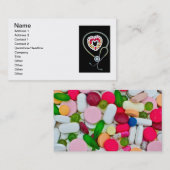 Stethoscoop en pillen visitekaartje (Voorkant / Achterkant)