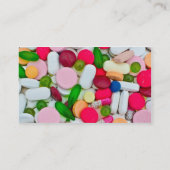 Stethoscoop en pillen visitekaartje (Achterkant)