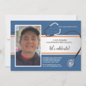 Stethoscoop Foto Aangepaste 3 Uitnodigingen (Voorkant)