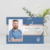 Stethoscoop Foto Uitnodigingen 2 (Staand voorkant)