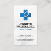 Stethoscoop Geneeskunde Logo | Dokter Visitekaartje (Voorkant)