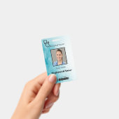 Stethoscoop Geometrisch Verticaal Pasfoto ID Badge (Handheld)