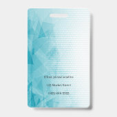 Stethoscoop Geometrisch Verticaal Pasfoto ID Badge (Achterkant)