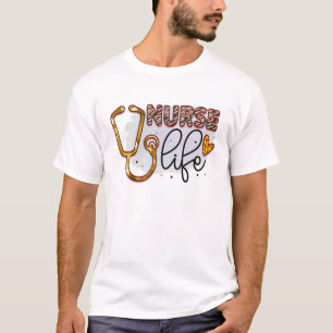 Stethoscoop Grafische zurgen Dag Week Verpleegteti T-shirt