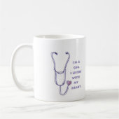 Stethoscoop Hart CNA Verpleegkundige Koffiemok (Links)