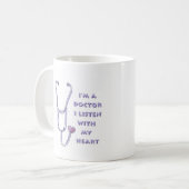 Stethoscoop Hart dokter Koffiemok (Voorkant links)