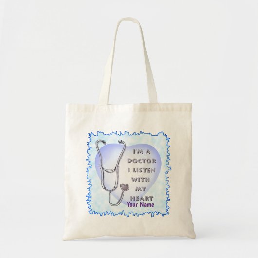 Stethoscoop Hart dokter Tote Bag (Voorkant)
