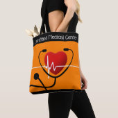 Stethoscoop, hart- en EKG-gezondheidszorginstellin Tote Bag (Dichtbij)