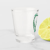Stethoscoop Hart Groen Plezierig Shot Glas (Links)