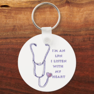 Stethoscoop hart LPN Verpleegkundige Sleutelhanger
